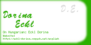 dorina eckl business card